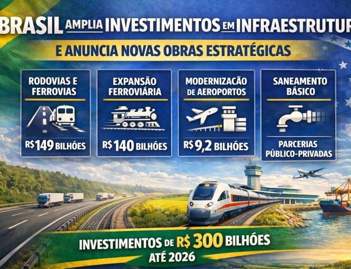 Novo PAC prevê até R$ 1,7 trilhão em investimentos em logística e energia