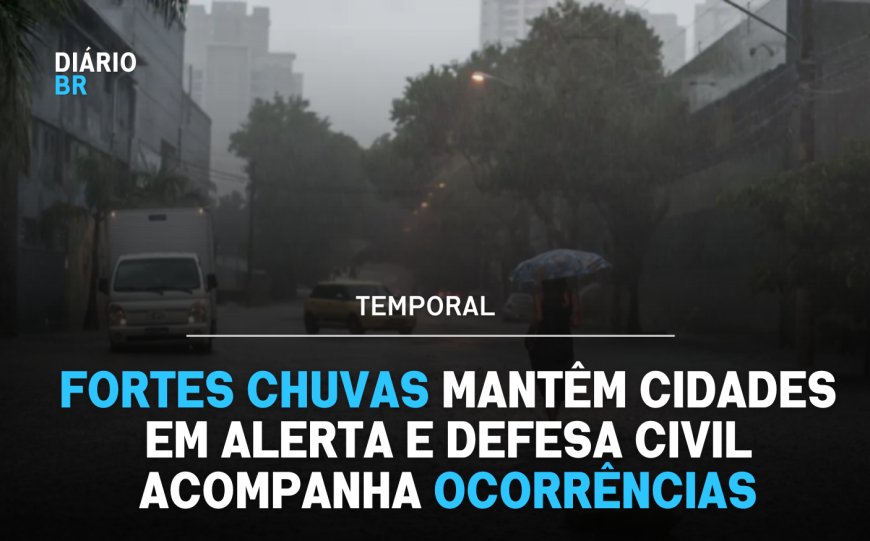 INMET emite alertas de chuvas intensas e Defesa Civil reforça monitoramento